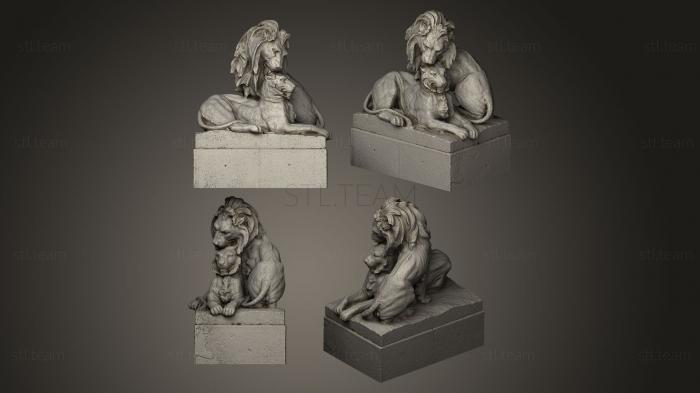 3D модель Группа львов (STL)